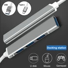 USB-концентратор 3,0, 2,0 дюйма, 4 порта USB-разветвитель, адаптер-расширитель usb-типа c, Usb-концентратор для Xiaomi, аксессуары для мыши, клавиатуры