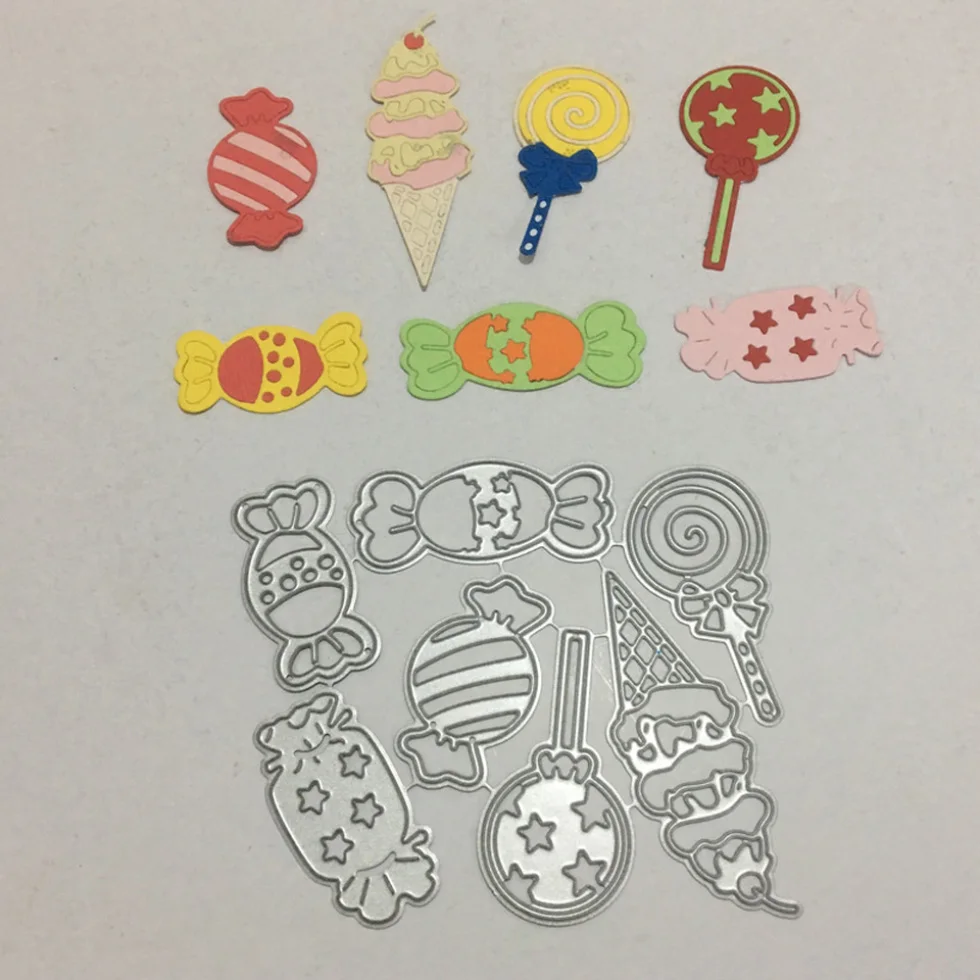 

8pcs Candy Lollipop Metal Cutting Dies Stencil for DIY Scrapbooking Embossing Decorative Crafts Paper Cards Making New 2020