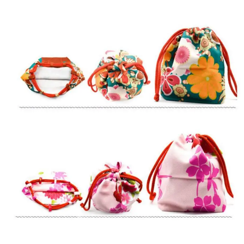 Японское кимоно с принтом юката подарочные сумки на шнурке Рождественские Сумки