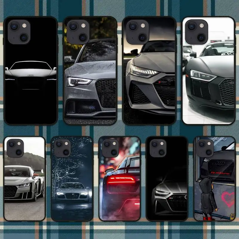 

Luxury A-Audi RS Sport Car popular Phone Case For iPhone 11 12 Mini 13 Pro XS Max X 8 7 6s Plus 5 SE XR Shell