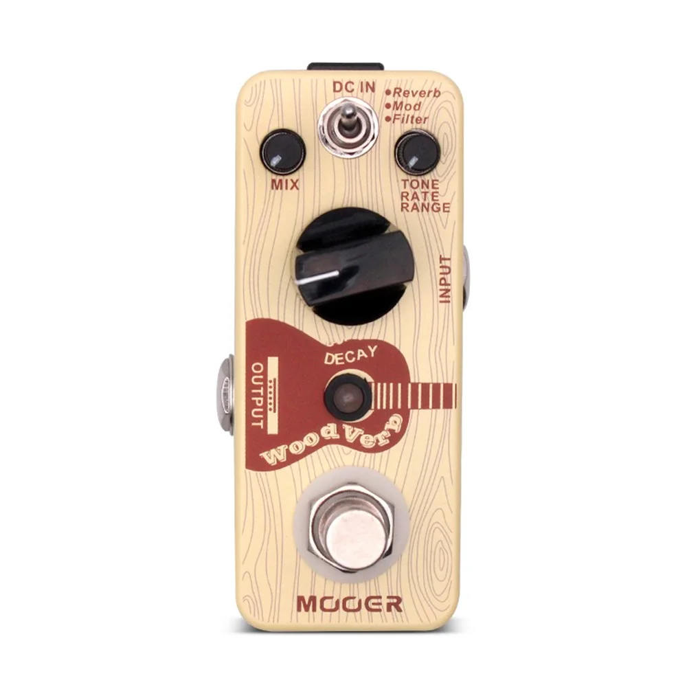 

MOOER Micro WoodVerb педаль для акустической гитары, цифровая педаль реверберации, мод, режимы фильтра, серия True Bypass, компактные педальные аксессуары