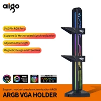 aigo g01 graphics card stand 3 pin 5v argb aura sync magnetic suction cup video card%c2%a0holder for desktop computer case