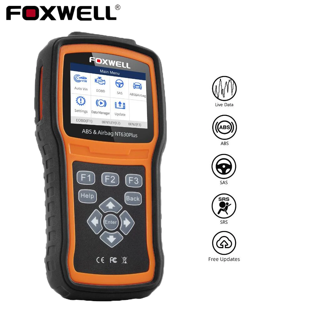 Foxwell NT630 Plus OBD2 автомобильный сканер считыватель кодов тормозное кровотечение ABS