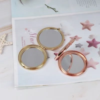 compact pocket folded makeup vintage alloy mirror cosmetic magnifying