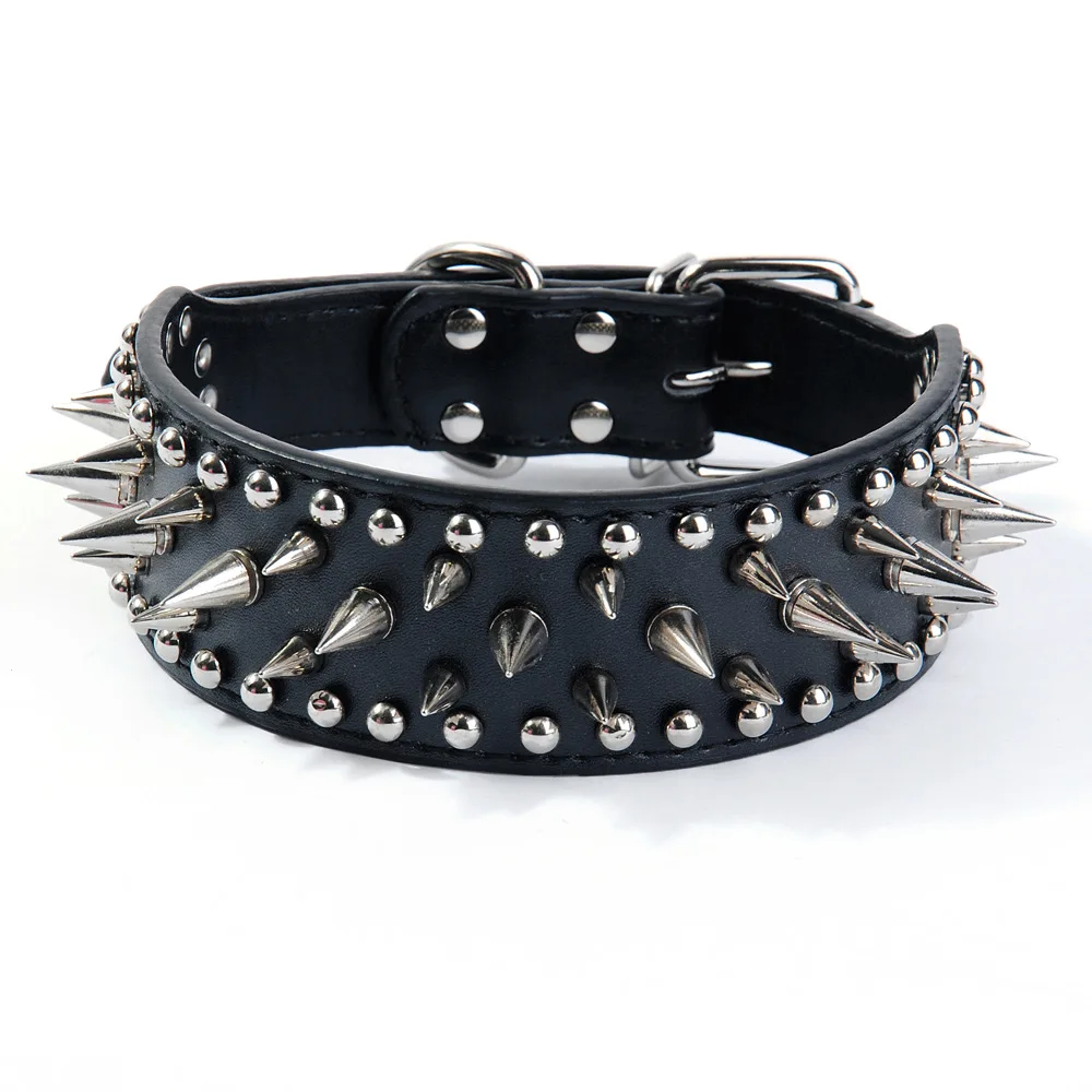 Шипами большой собаки ошейники для собак аксессуары ремень животных письменных
