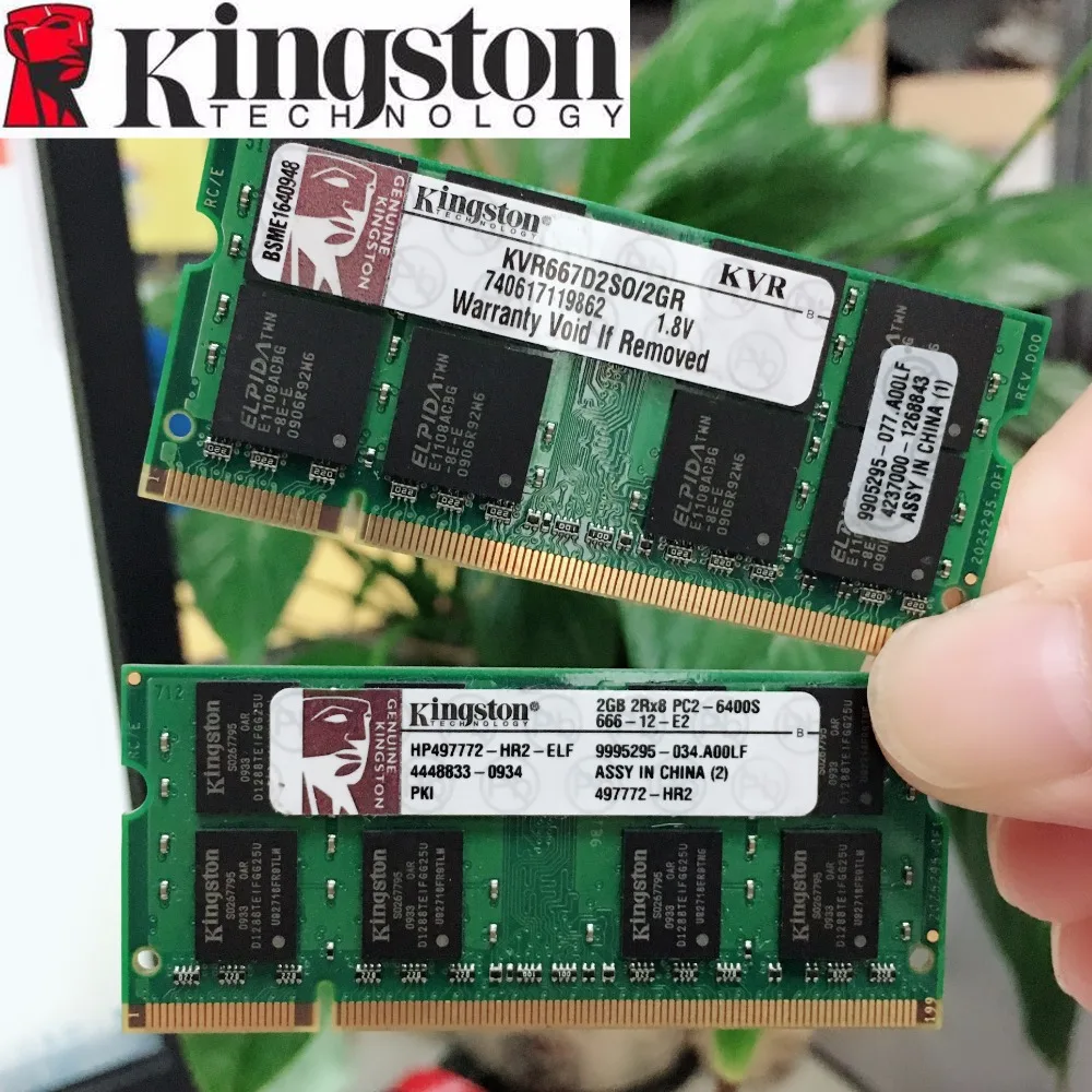Ноутбук Kingston 2 ГБ 2G PC2 5300S 6400S 5300 6400 667 800 МГц ECC ноутбук Гб оперативная память |