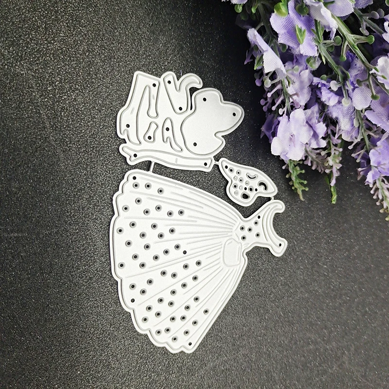 

2021 New Girl in a hat Metal Cutting Dies Stencil Die Cut Scrapbooking Craft Stamps