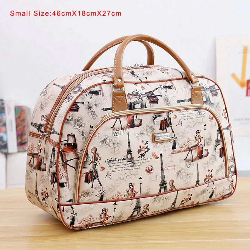 WOBAG новые женские дорожные сумки модные из искусственной кожи большой емкости Водонепроницаемые с принтом багажные сумки мужские повседневные дорожные сумки - Цвет: Small Tower-S