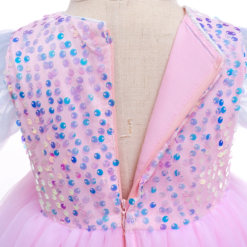 Colorful Flower Cake Mesh Christmas Princess Dress For 1-6Y Baby Girls Children Birthday Party Elegant Custome Child Clothing | Детская