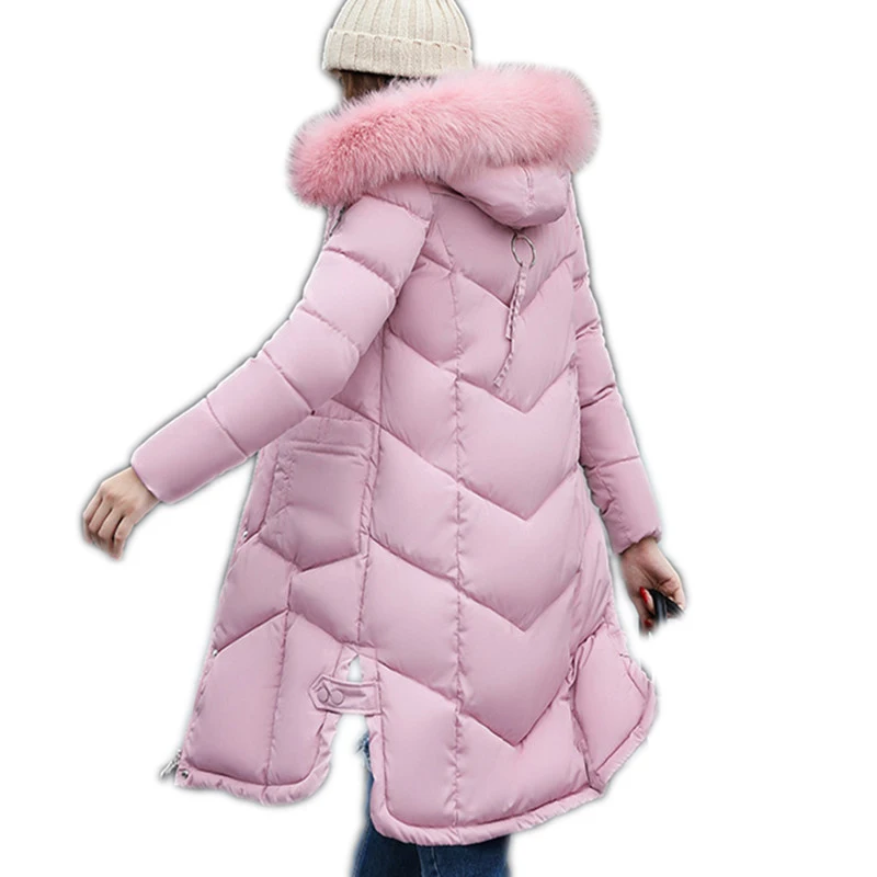 Женская зимняя куртка размера плюс новинка 2020 толстая ватная с большим меховым
