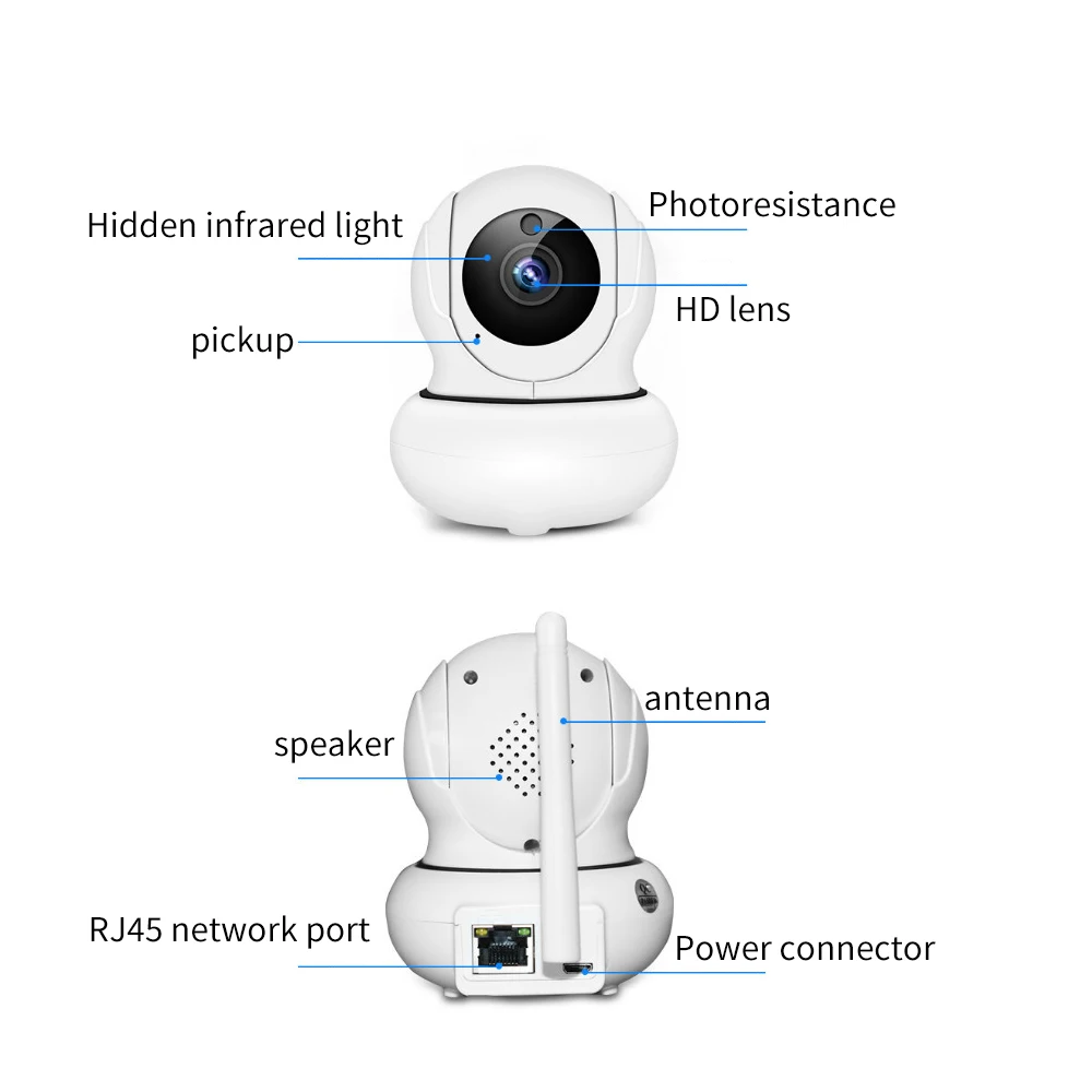 Мини монитор ip камера удаленный 1080P домашняя WiFi наблюдения безопасности HD