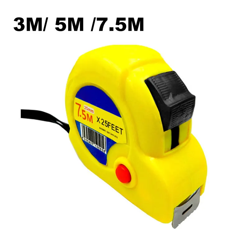 

3M 5M 7.5M Retractable Lockable High Precision Steel Measurement Tape Office School Measuring Ruler Tool For Drawing Design