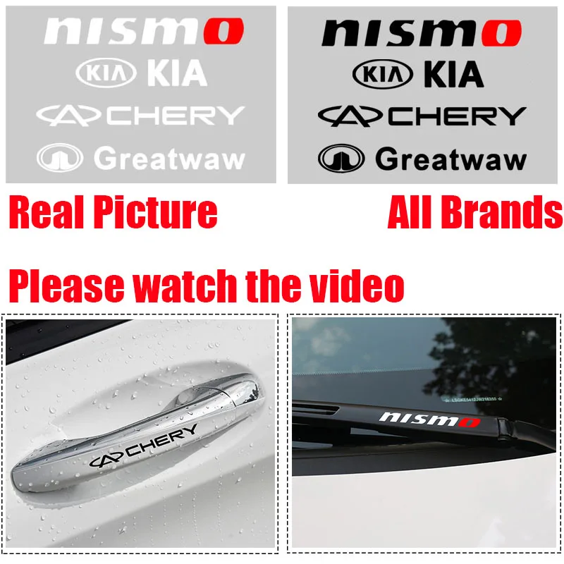 4 шт. наклейки-эмблемы на дверную ручку автомобиля | Автомобили и мотоциклы