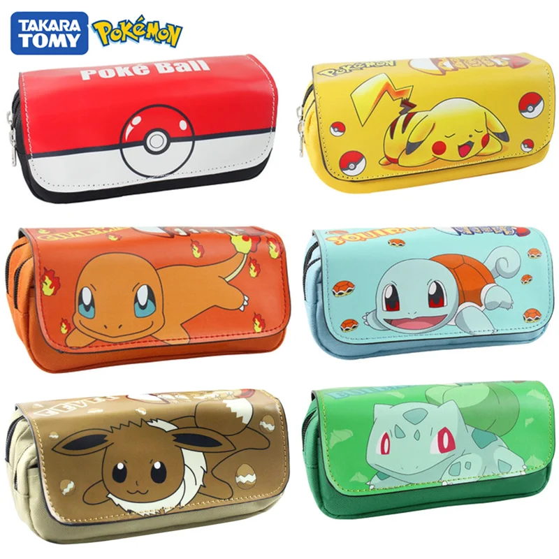 Чехол для карандашей с изображением покемона школьный пенал Пикачу коробка