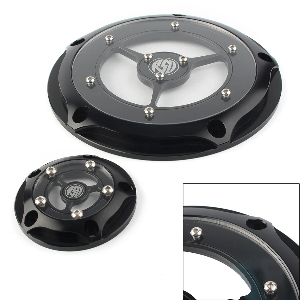 Черный/хром RSD Дерби таймера ГРМ Крышка для Harley Road King Electra Glide Softail FLD FLHR FLHRS FLHTK FXD FXDC и т. Д
