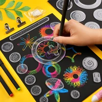 22pcs spirograph drawing toys set interlocking gears wheels painting drawing accessories creative educational toy spirographs
