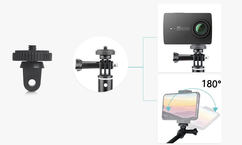 Vamson для Gopro Hero 7 6 5 штатив монопод Регулируемая селфи палка для телефона для GoPro аксессуары для Xiaomi Yi SJCAM VP422