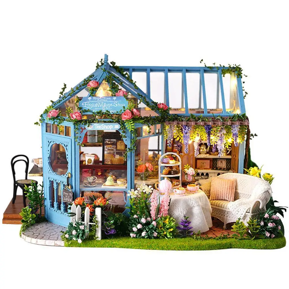 

DIY Wooden Miniature Dollhouse Handmade Doll House Model Building Kits Toys For Children Adult