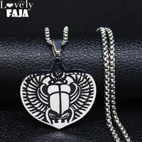 egyptian scarab amulet necklace ancient egypt animals beetle art totem stainless steel necklace unisex jewelry cadena n3204s03