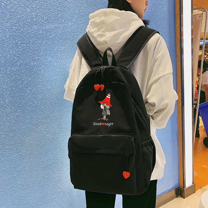 Ins wind школьный женский корейский милый маленький красный рюкзак с принтом для