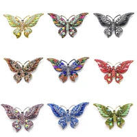 pd brooch crystal material super large exaggerated butterfly brooch high end clothing accessories brooches for women spilla