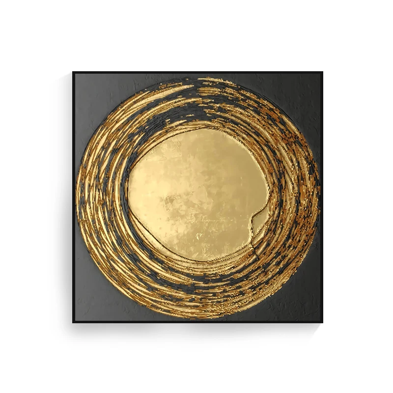 

Abstract Gold Tree Rings Texture Golden Leaves Canvas Painting Posters And Prints Home Decor Wall Art Pictures For Living Room