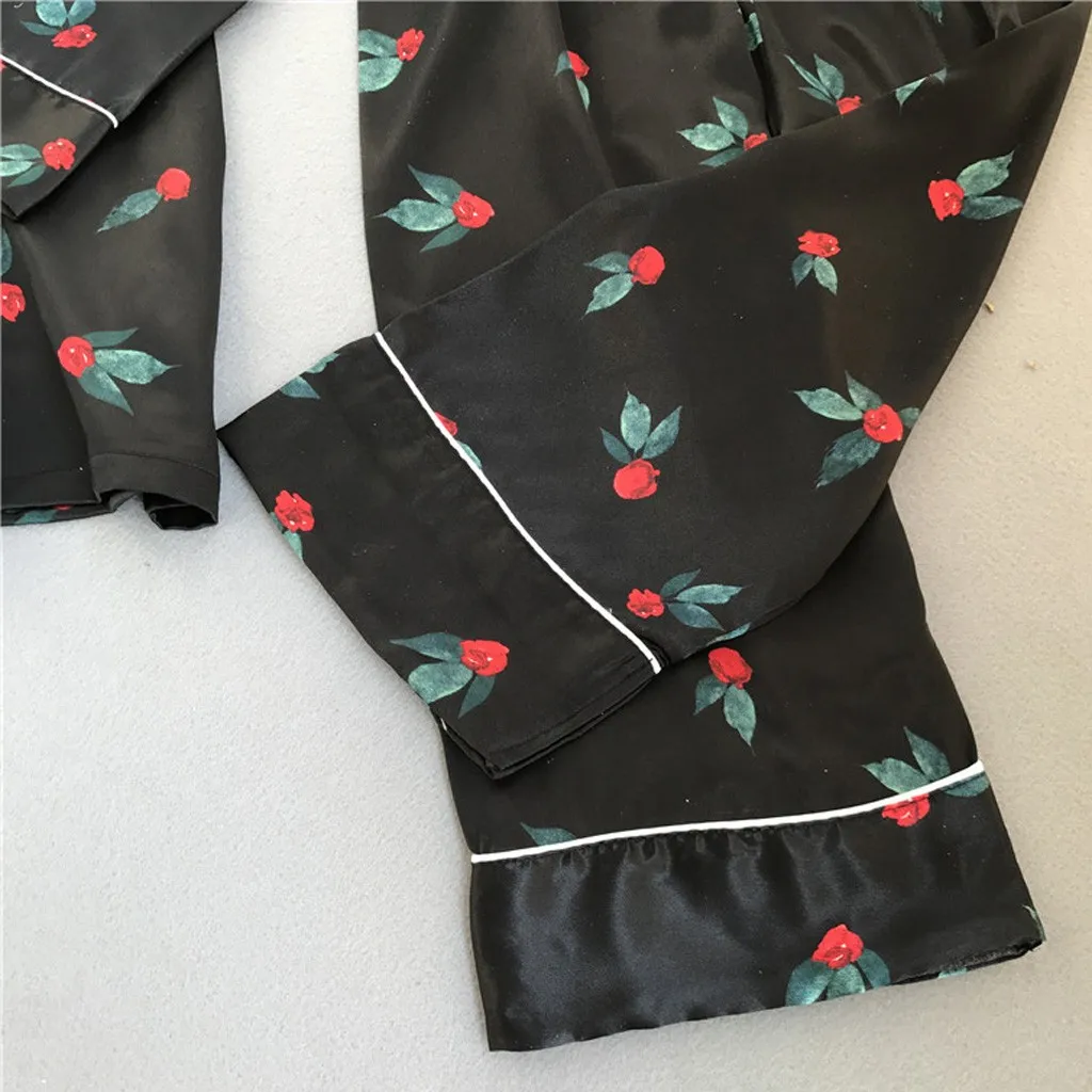 Весенняя пижама с принтом Женский пижамный комплект Пижамный костюм из вискозы