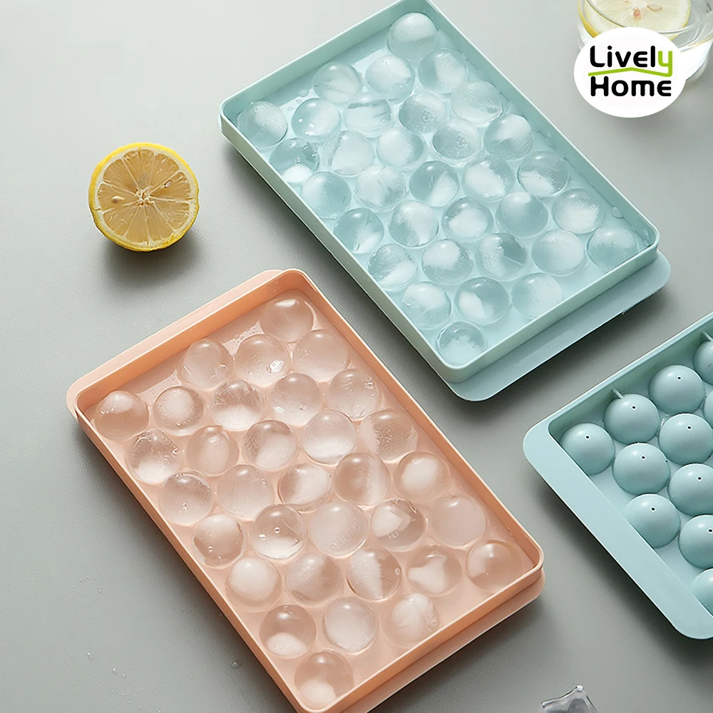

Ice Cube Tray Plastic Round 33 Grid 3D Round Ice Molds Home Bar Party Use Round Ball Ice Cube Makers DIY Ice Cream Moulds