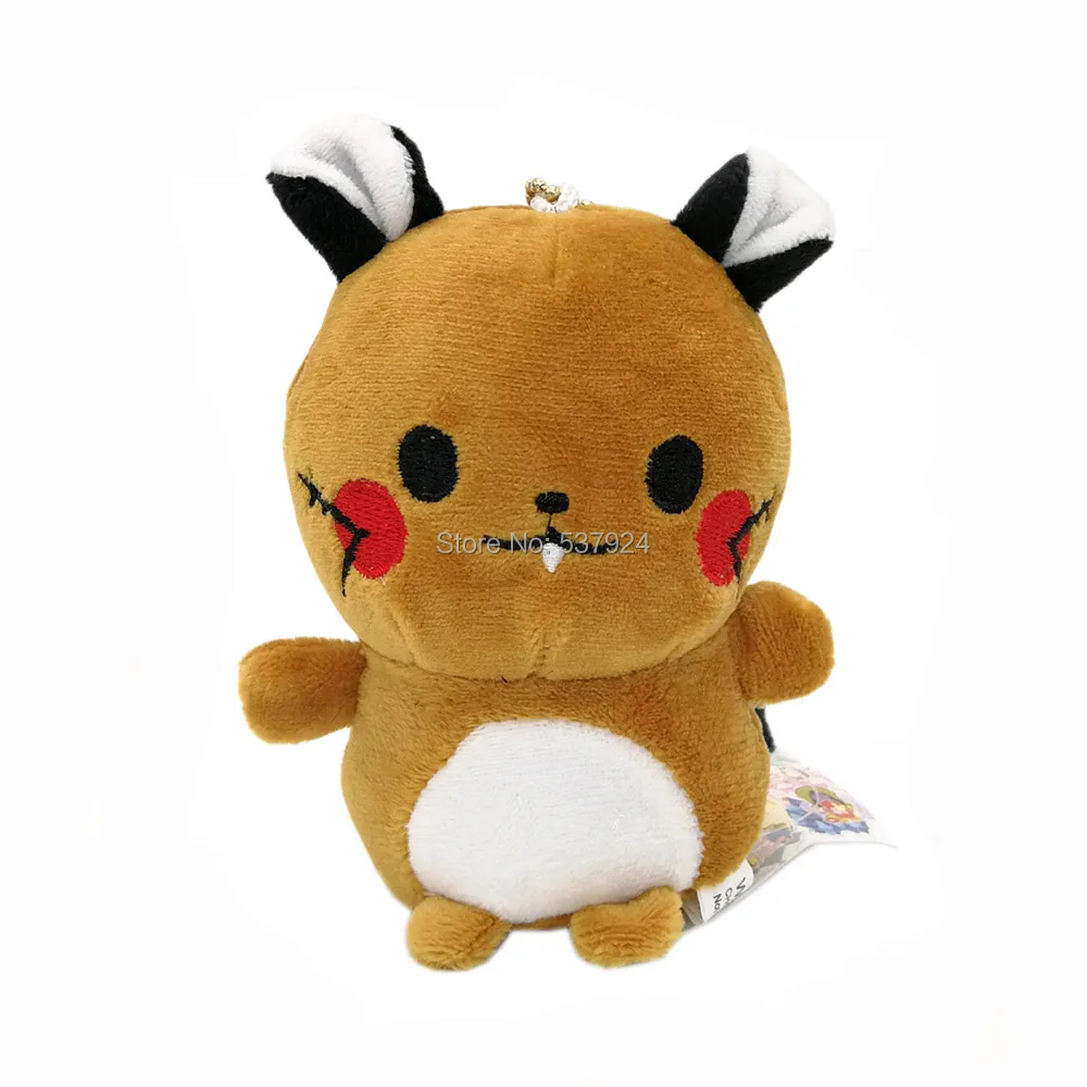 Новинка, 20 шт., Пикачу Eevee Croagunk Dedenne Gengar Larvitar Mimikyu, 4-5,5 дюйма, 10-14 см, плюшевый брелок-подвеска