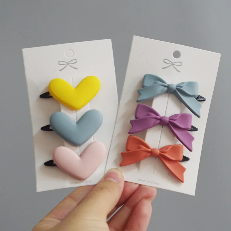 

3Pcs/Set Women Girls Barrettes Korean Style Fashion Hairgrips Candy Colors Sweet Hair Clips Frosted Hair Accessories