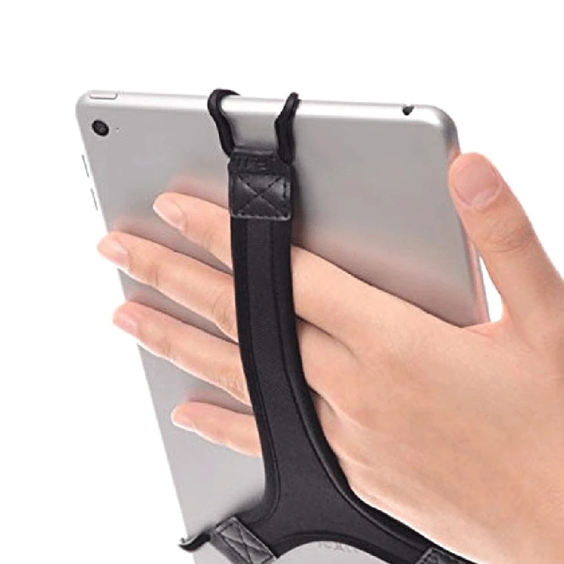 

Tablet Hand Strap Holder Elastic Belt Leather Handle Grip with Elastic Belt, Secure & Portable for 9"-10” Tablet Kindle