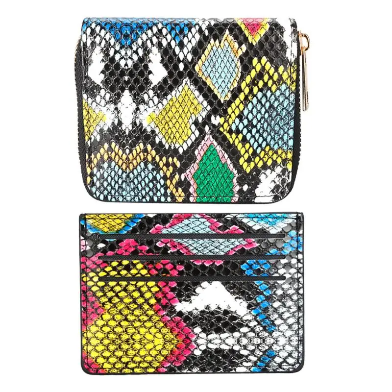 Женский маленький кошелек из искусственной кожи Мягкий Квадратный короткий со