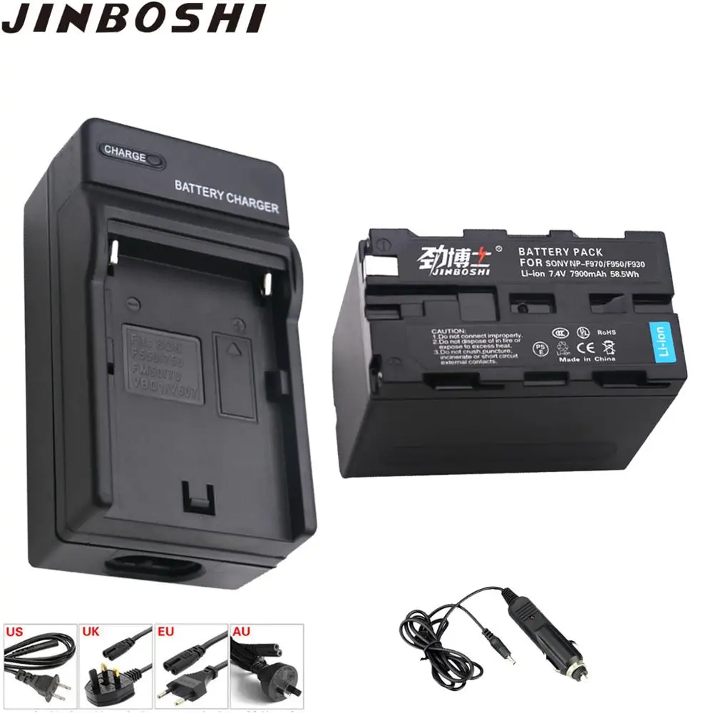 1 шт. 7,4 V 7900 мА/ч, NP-F960 NP-F970 NP F960 F970 F950 Батарея+ светодиодный одинарный Зарядное устройство для sony PLM-100 CCD-TRV35 MVC-FD91 MC1500C