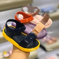 new mini melissa jelly shoes 2022 kids girl summer sandals childrens fashion beach sandal toddler candy shoes non slip hmi016