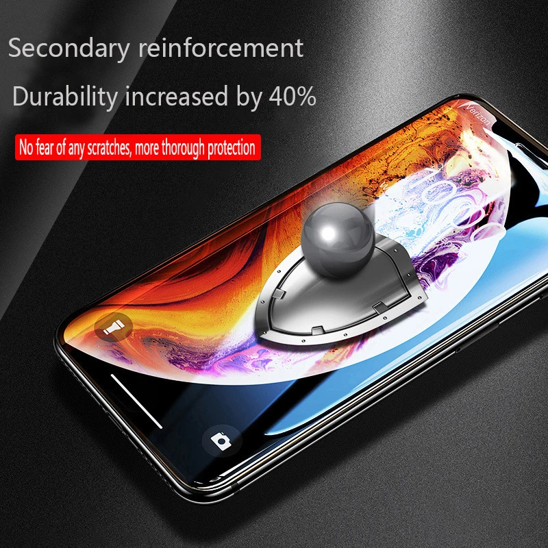 Защитное стекло 10D закаленное для iPhone 12 mini 11 Pro Max X Xs XR 7 8 6 Plus | Мобильные телефоны и