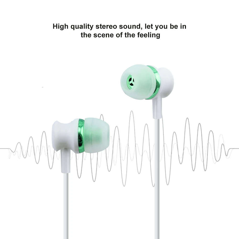 Наушники-вкладыши CHYI проводные 3 5 мм для прослушивания музыки MP3/4 с микрофоном