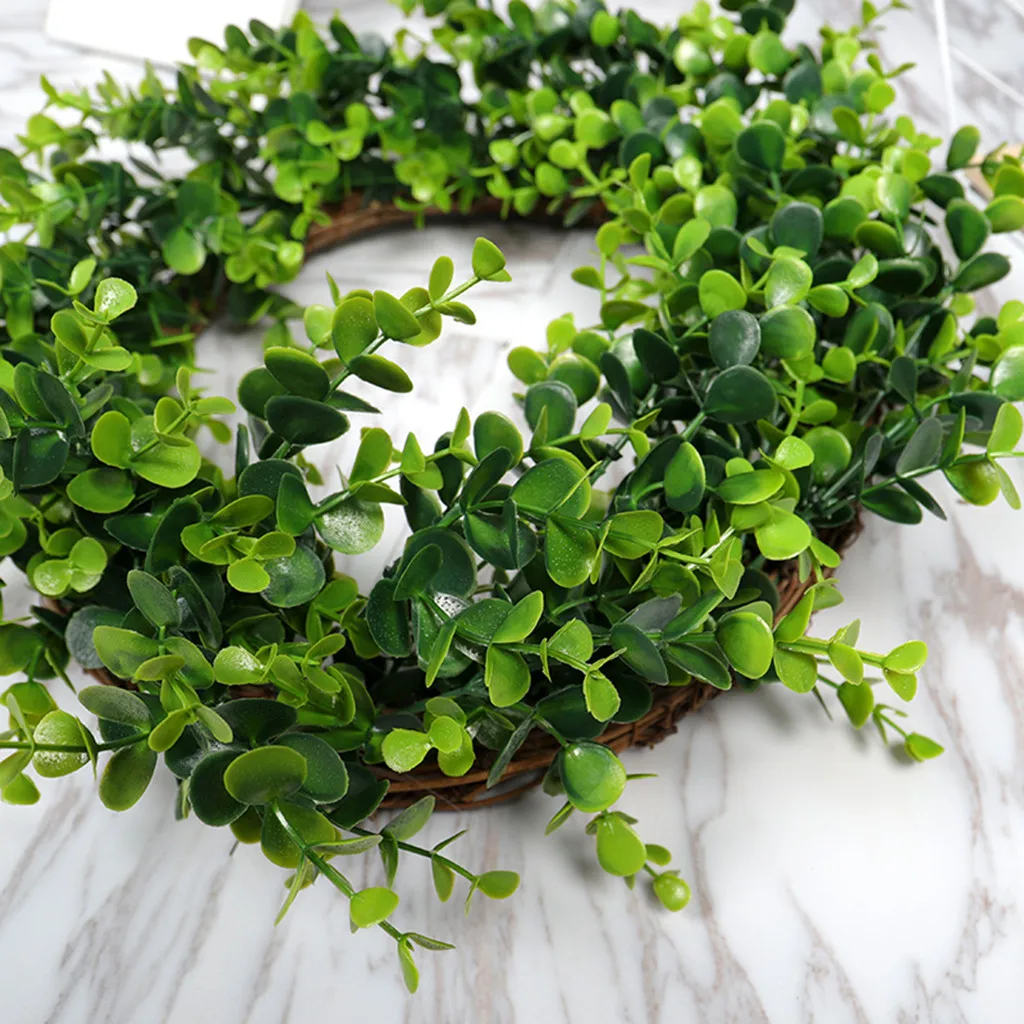 

Artificial Green Plant Wreath Simulation Green Plant Garland Home Office Decor wreath farmhouse decor hawaii Style party