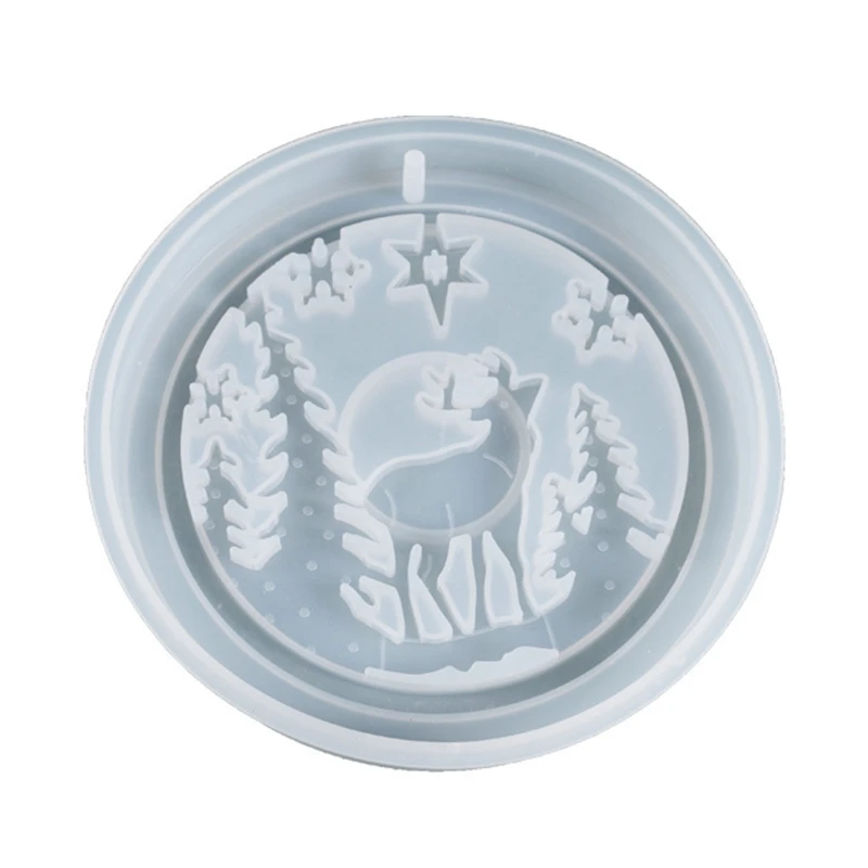 

Crafts Crystal Epoxy Resin Mold Christmas Listed Pendant Casting Silicone Mould