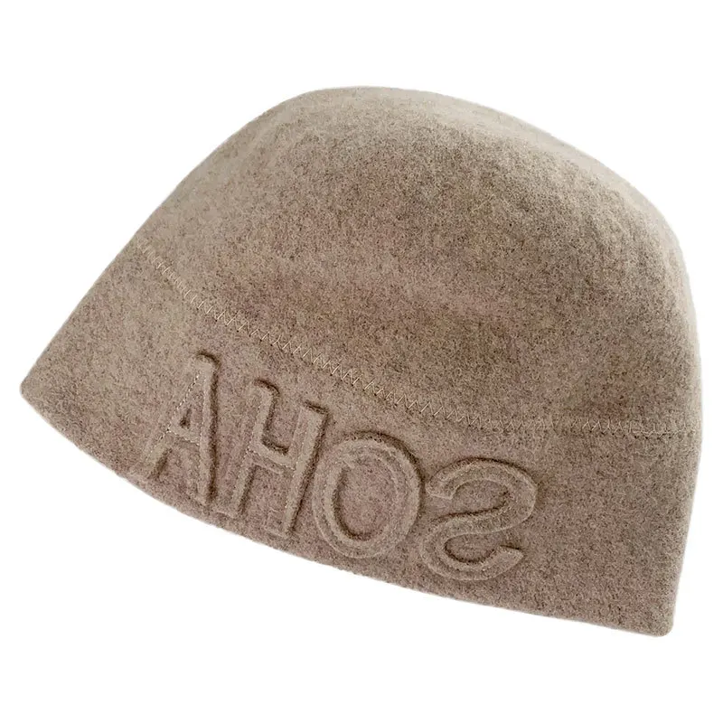

Three-dimensional Letter Wool Bucket Hat 2021 Autumn and Winter New Woolen Fisherman Hat