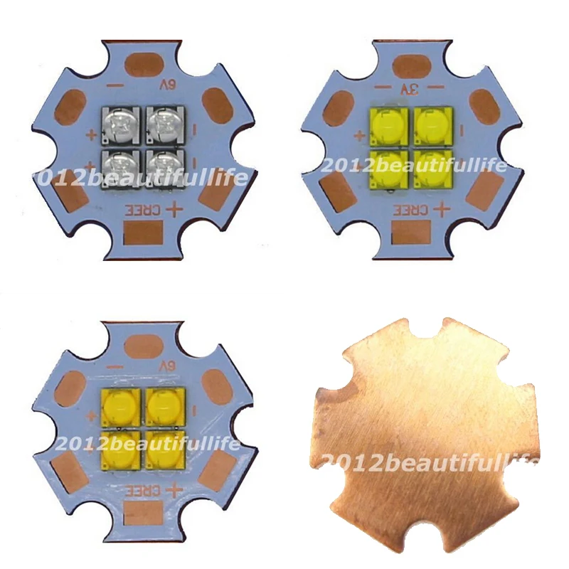 3V 6V 12V оригинальный Cree ХТЕ XT E белого синего цвета и 4 Вт 20 высокой мощности