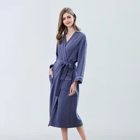 175 summer cotton thin sweat steam absorbent terry bath robe kimono men waffle towel bathrobe sleepwear women night gown