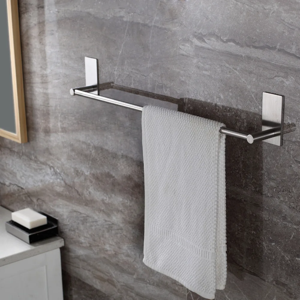 

ZUNTO Towel Holder 40/55/70cm Bathroom Towel Holder 304 Stainless Steel Polished Kitchen Hanger Towel Racks Self-Adhesive