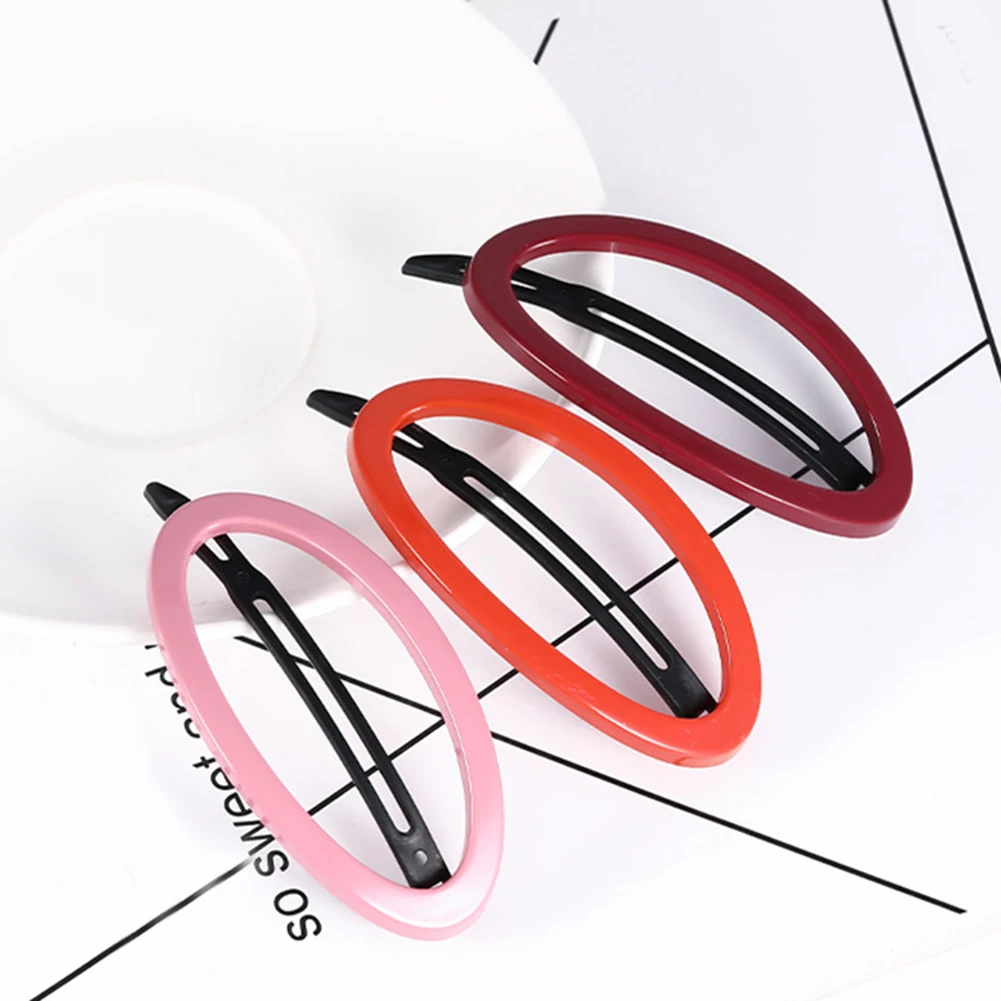 

5Pcs Women Girls Oval Rectangle Candy Color Bangs Hairpins Hair Clip Headwear