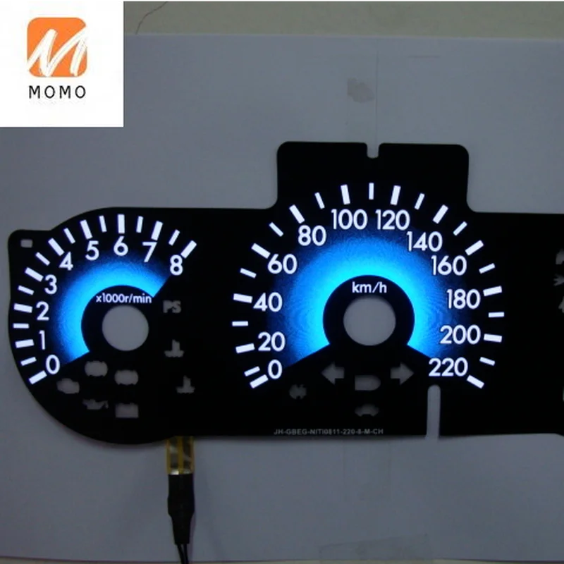 

Автомобильная Роскошная Модифицированная приборная панель холодсветильник Градуированный слой синий холодсветильник приборная панель