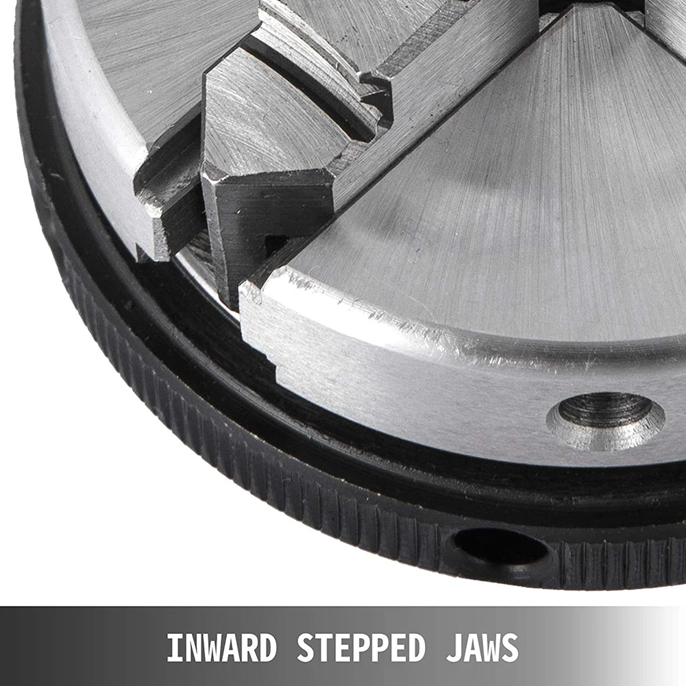 

2.5inch Lathe Chuck Set Clamping 3 Jaw Self Centering Steel Rotary Professional With Assistance Handle Machine Tool Accessories