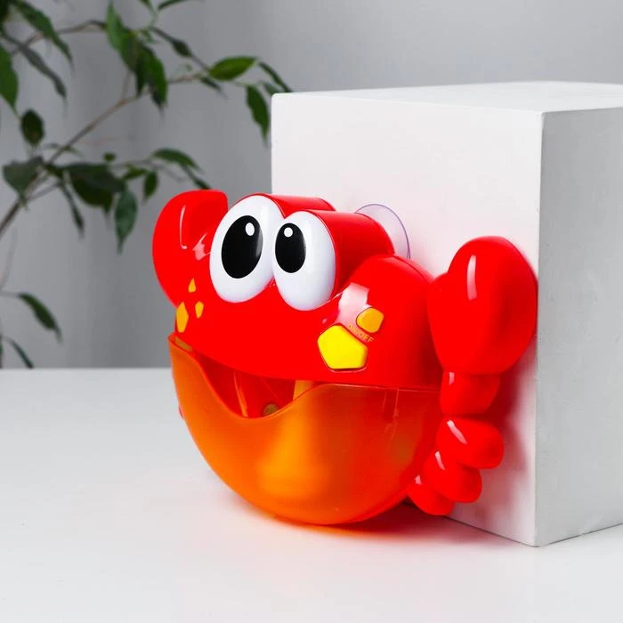 Генератор мыльных пузырей/пены Крабик на присосках 24х7х15 5 см|Мыльные пузыри| |