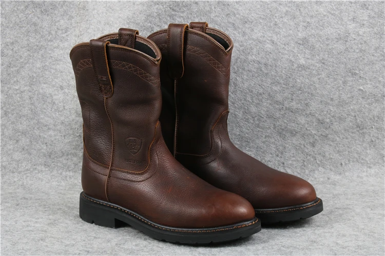 Ботинки мужские с круглым носком ковбойские винтажные водонепроницаемые