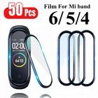 Пленка для Xiaomi mi band 5 4 6, защитная пленка для экрана Xiaomi Mi band5, чехол для Mi band 6, не стеклянный ремешок, браслет, 50 шт.