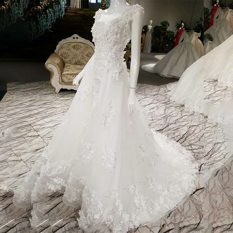LSS005 свадебное платье с кружевомРоскошное со съемным кружевным кружевом на