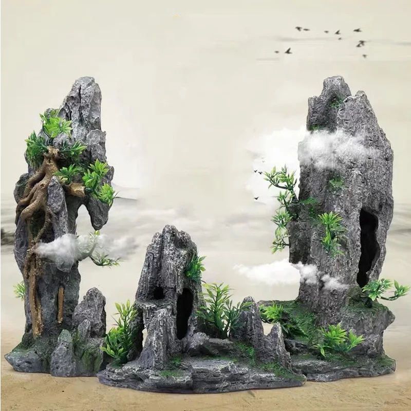 Украшение для аквариума из песчаника ландшафтное украшение укрытие рыб и